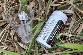 Chloride monitoring test strips used for sampling